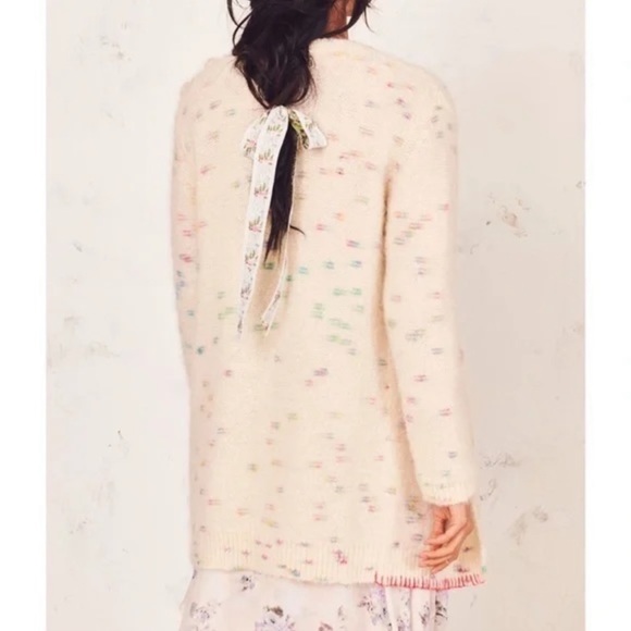 LoveShackFancy Emmanuelle cardigan in Moonrise - Picture 4 of 10